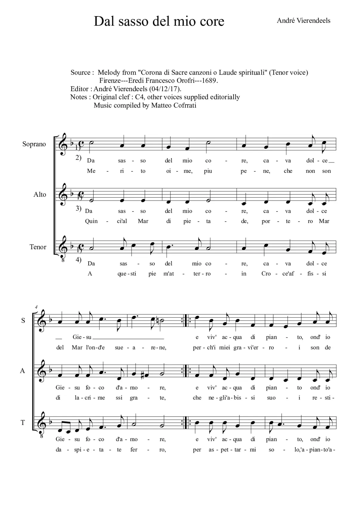 Del sasso del mio core - Page 1