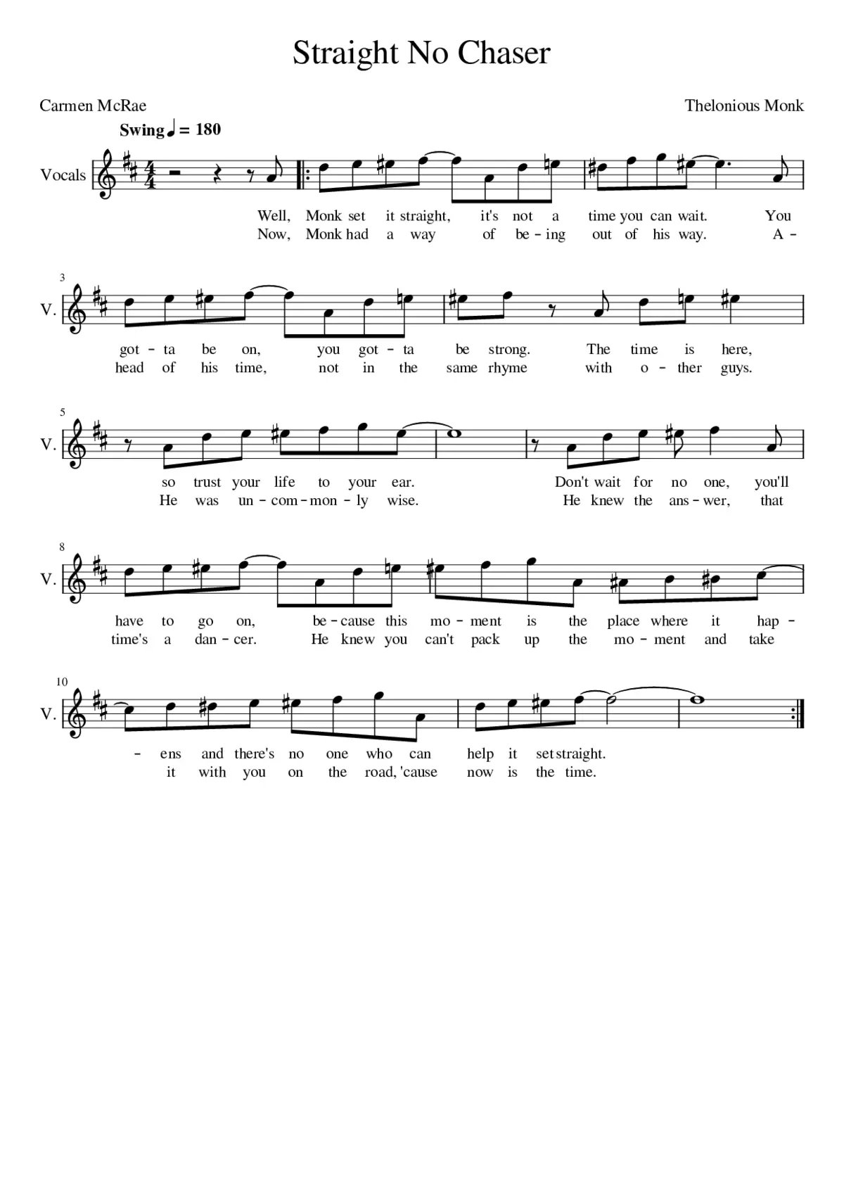 straight no chaser - Page 1