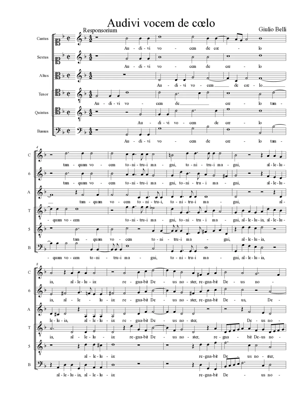 Audivi vocem de cœlo - Page 1