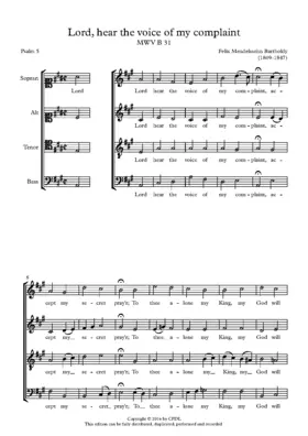 Lord Hear the Voice of My Complaint