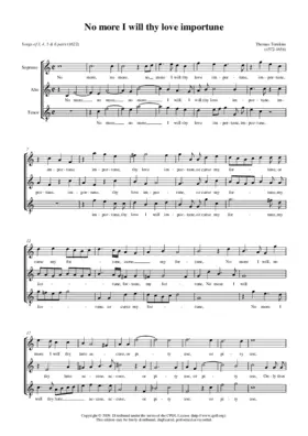 No more I will thy love importune