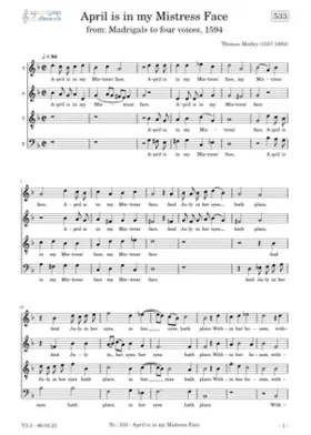 April is in my mistress' face