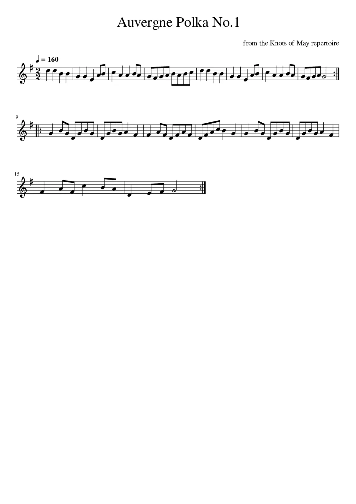 Auvergne Polka No.1 - Page 1