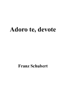 Adoro te devote