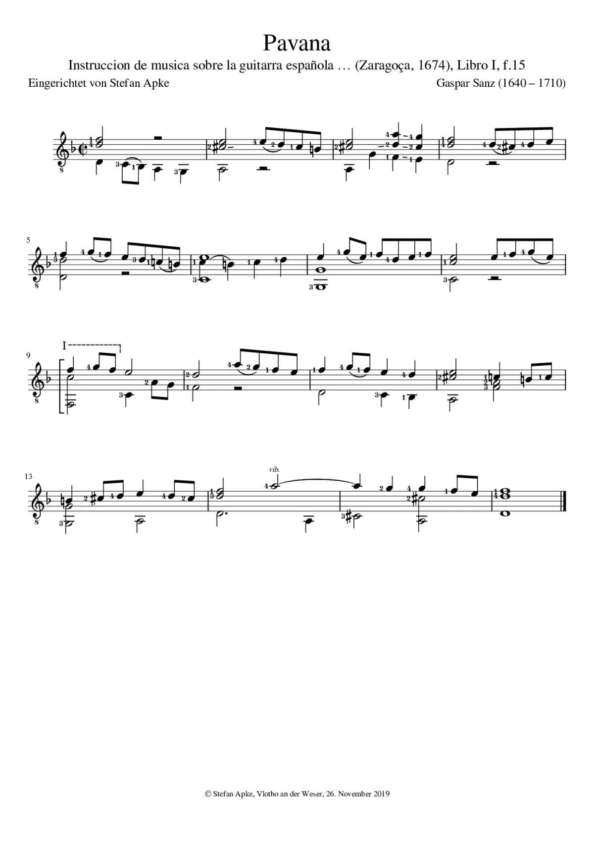 Pavana, Libro I - Page 1