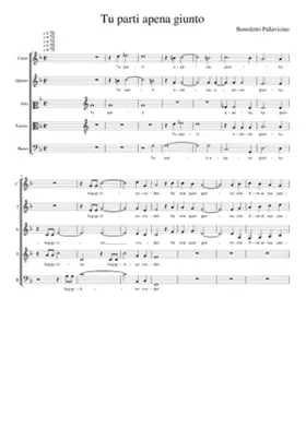 Tu parti apena giunto