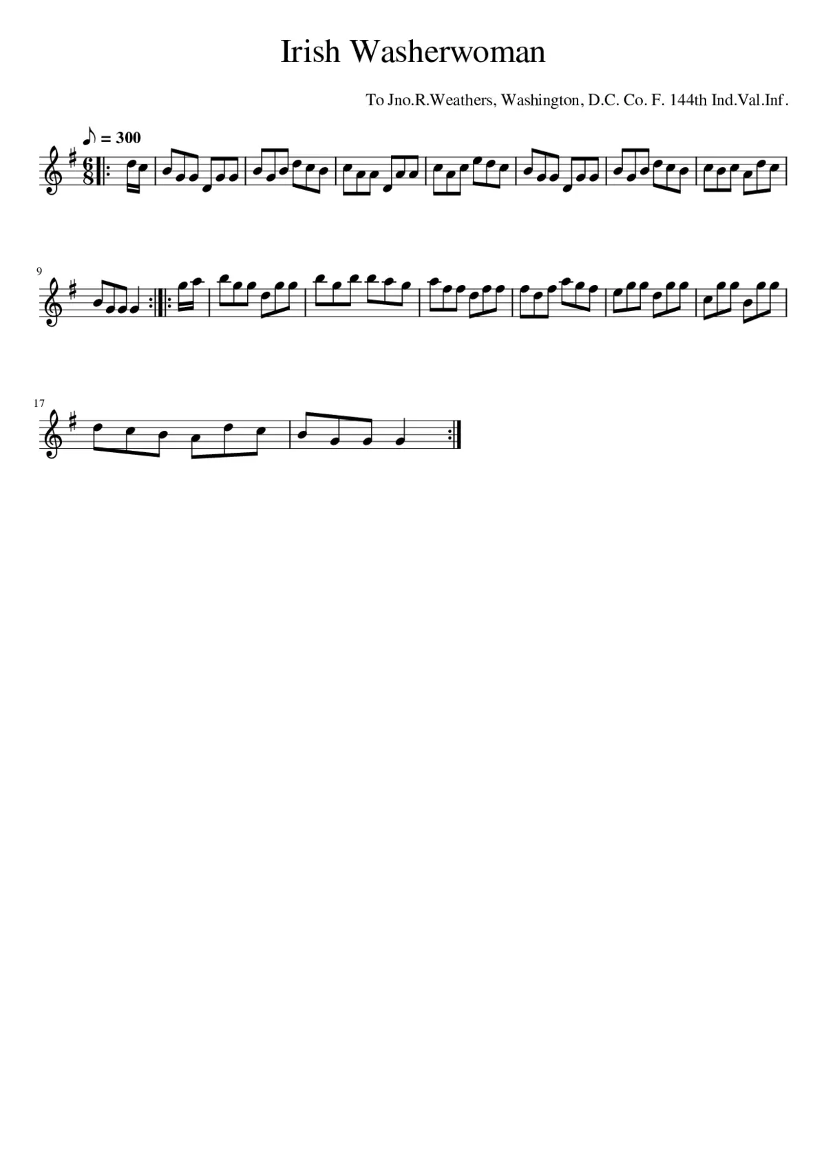 the irish washerwoman - Page 1