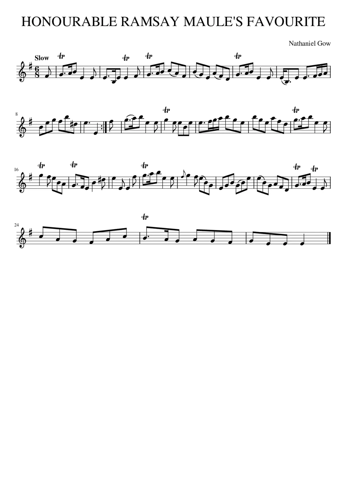 HONOURABLE RAMSAY MAULE'S FAVOURITE - Page 1