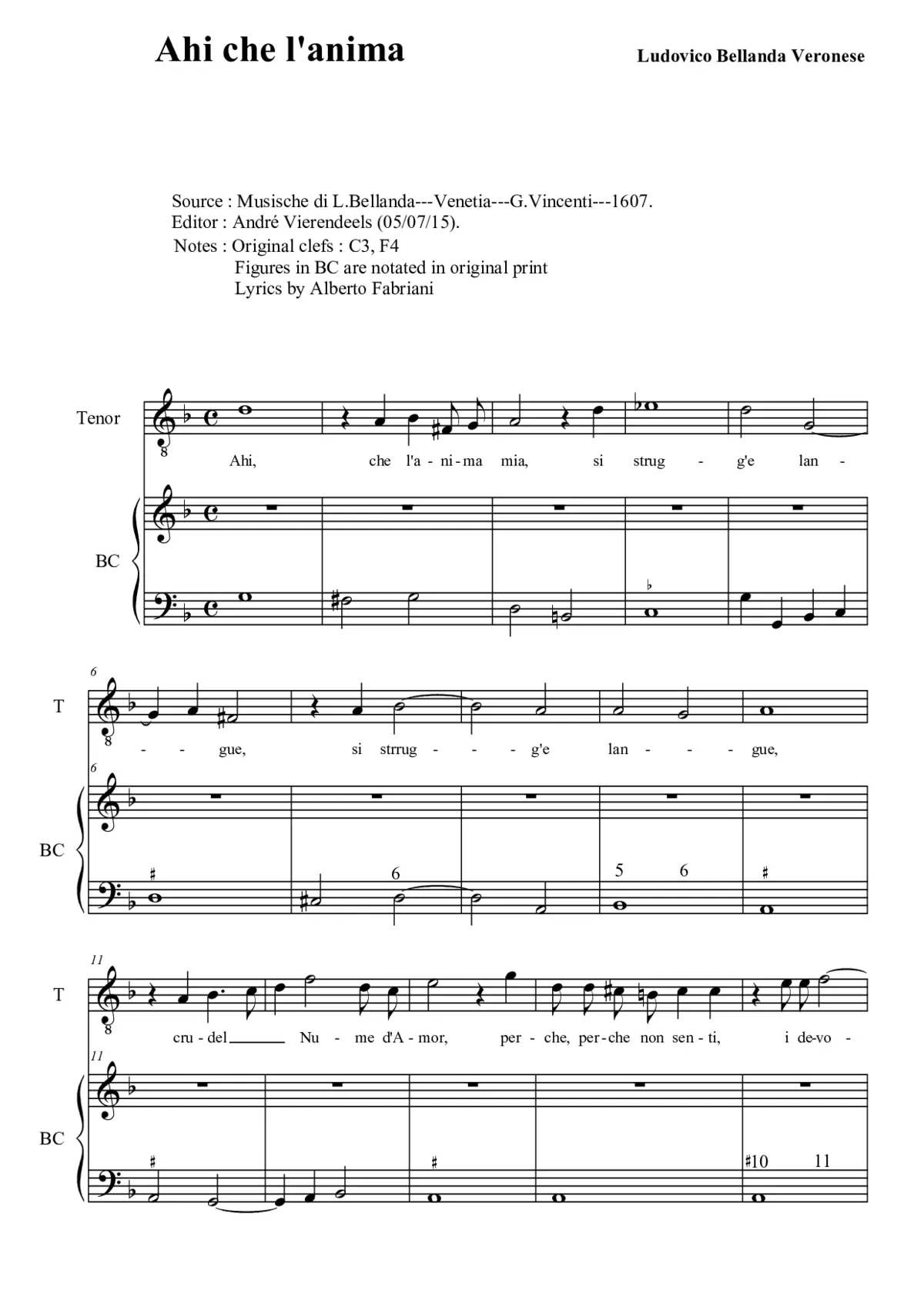 Ahi che l'anima - Page 1