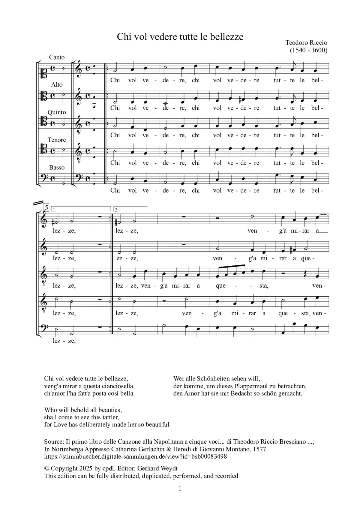 Chi vol vedere tutte le bellezze - Page 1