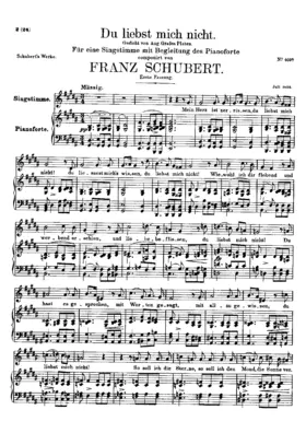 Du liebst mich nicht, D.756