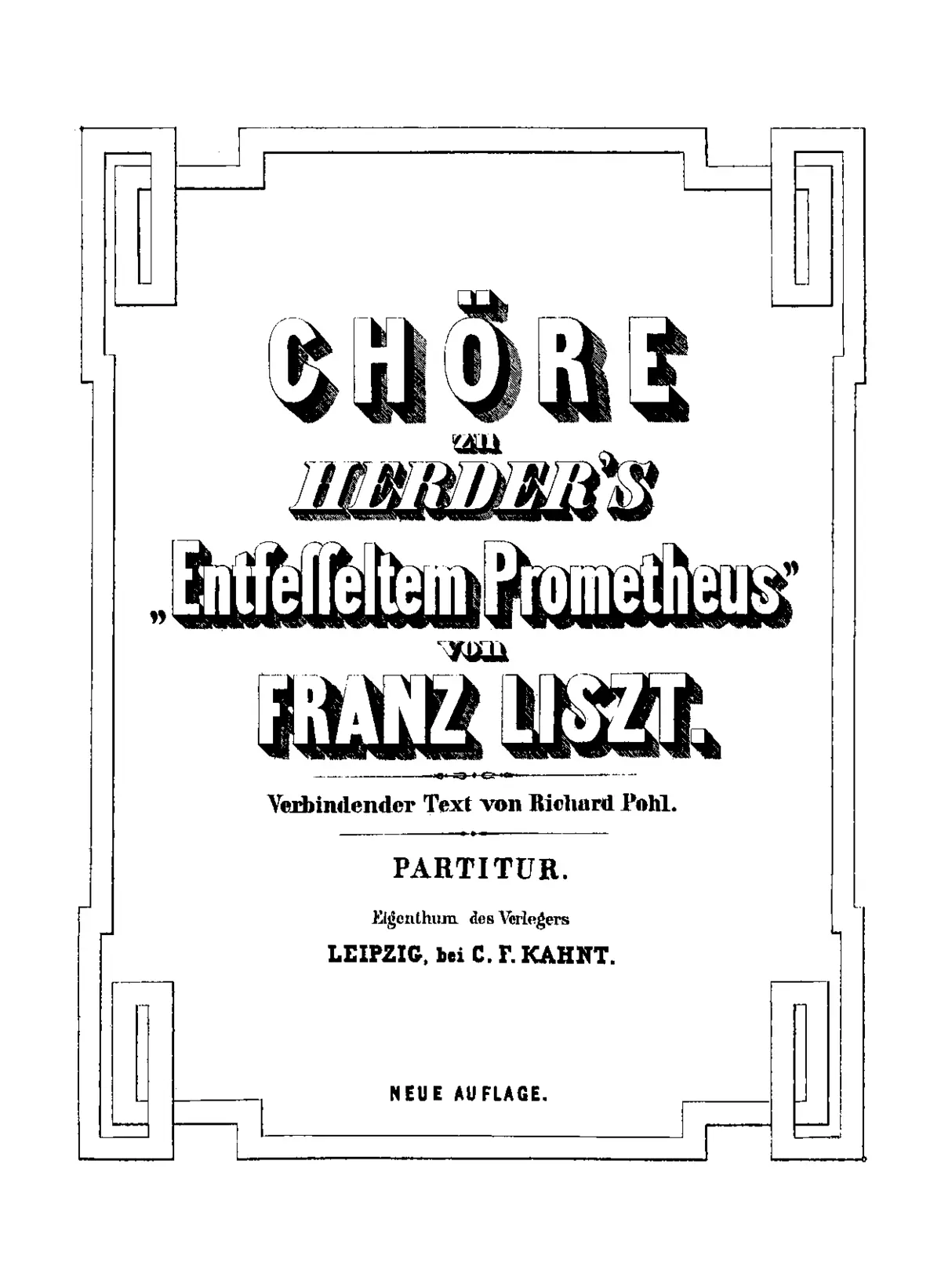 Chöre zu Herders Entfesseltem Prometheus - Page 1