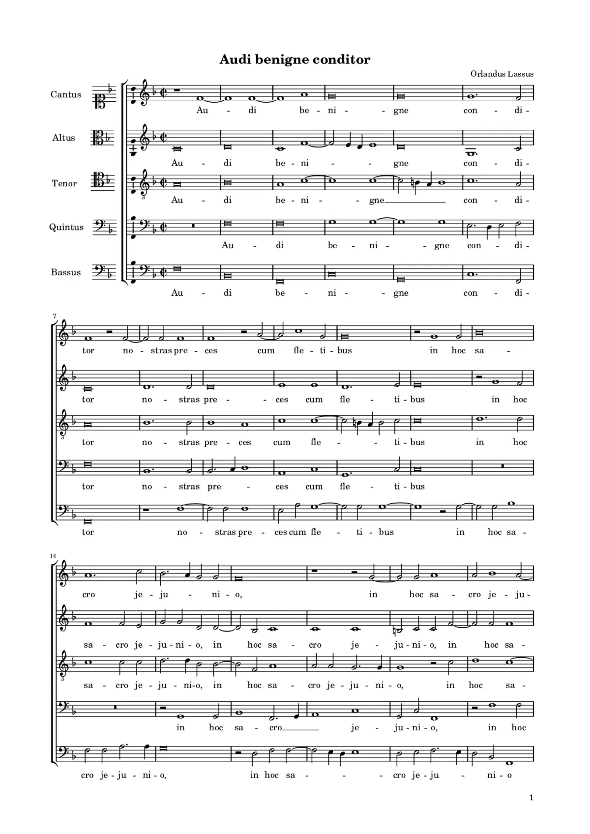 Audi benigne conditor - Page 1