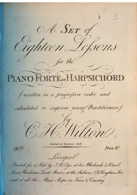 18 Keyboard Sonatas or Lessons