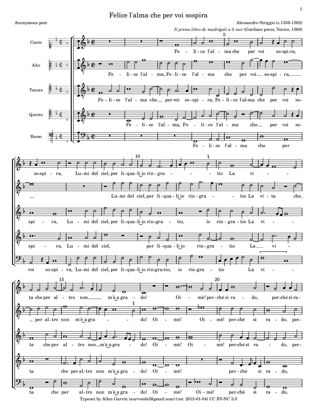 Felice l'alma - Page 1