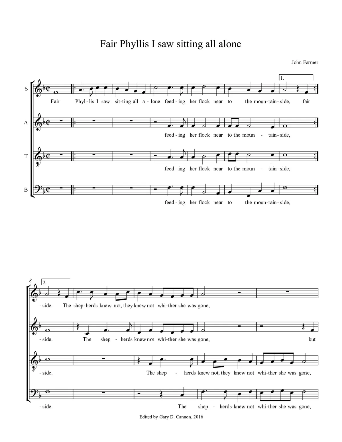 Fair Phyllis I saw - Page 1