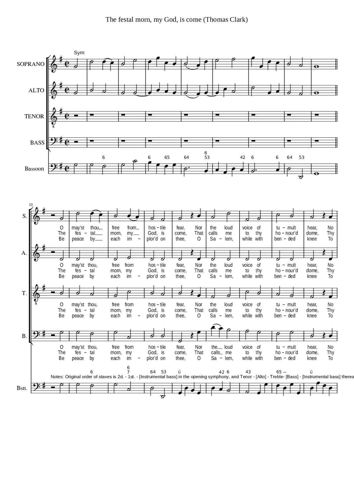 The festal morn my God is come - Page 1