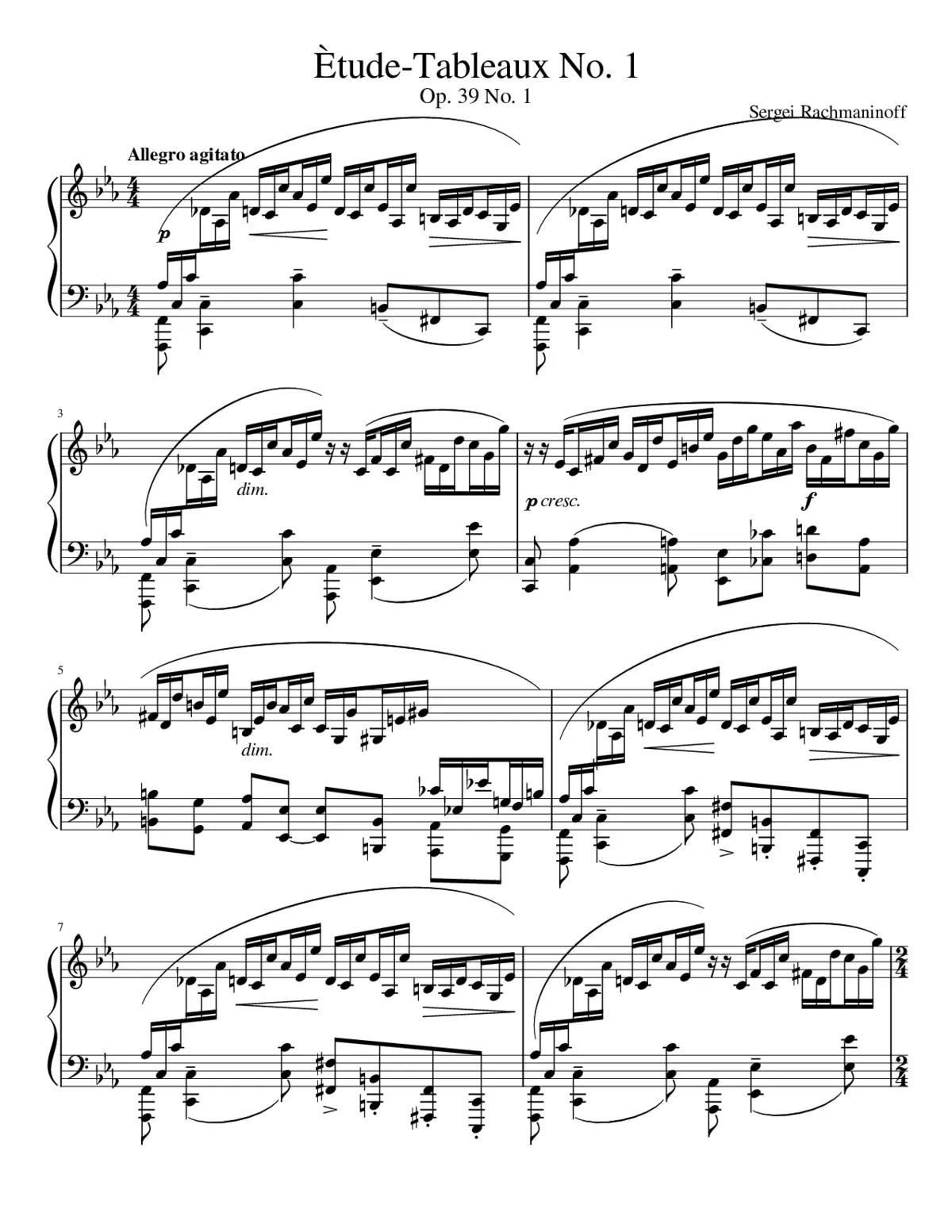Études-tableaux Op.39 - Page 1
