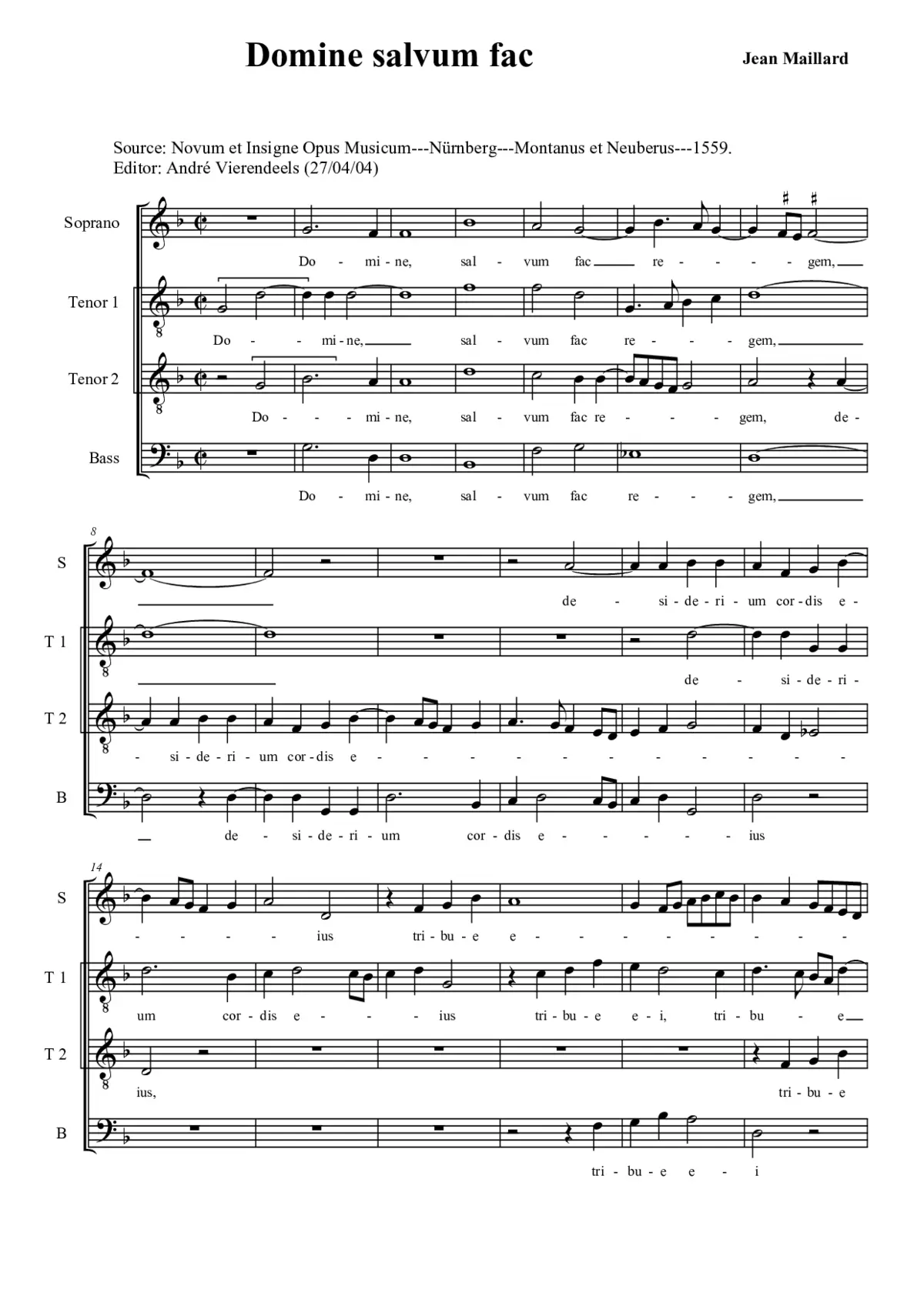 Domine salvum fac - Page 1
