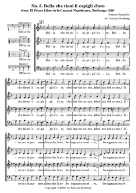 Bella che tieni li capigli d'oro