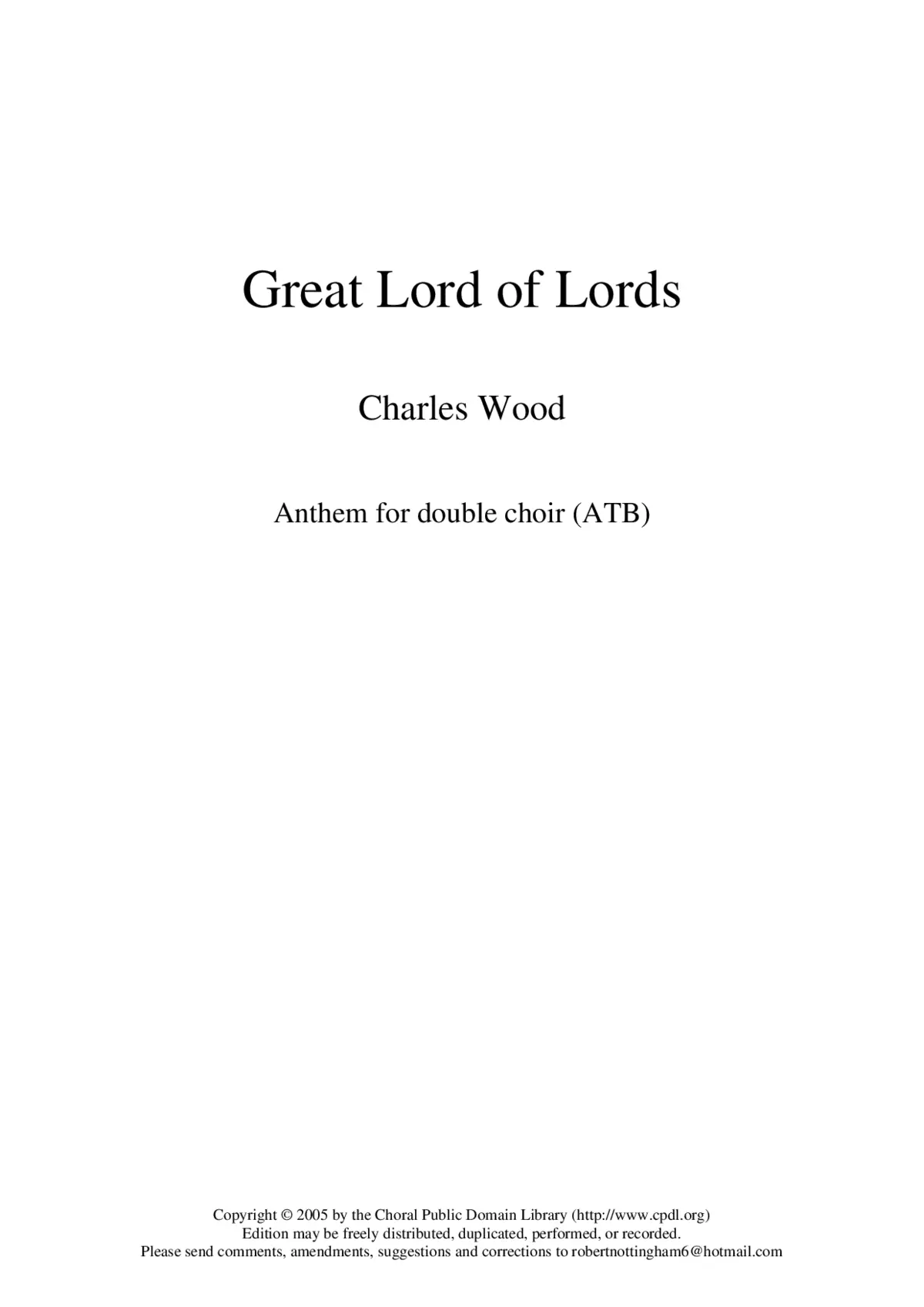 Great Lord of Lords - Page 1