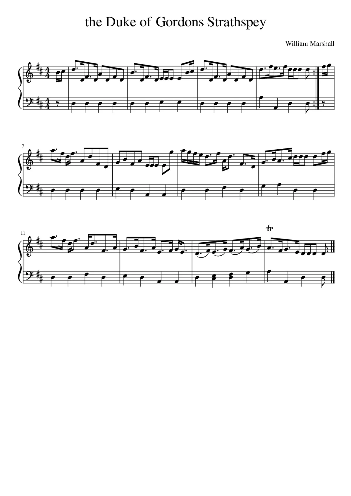 the Duke of Gordons Strathspey - Page 1