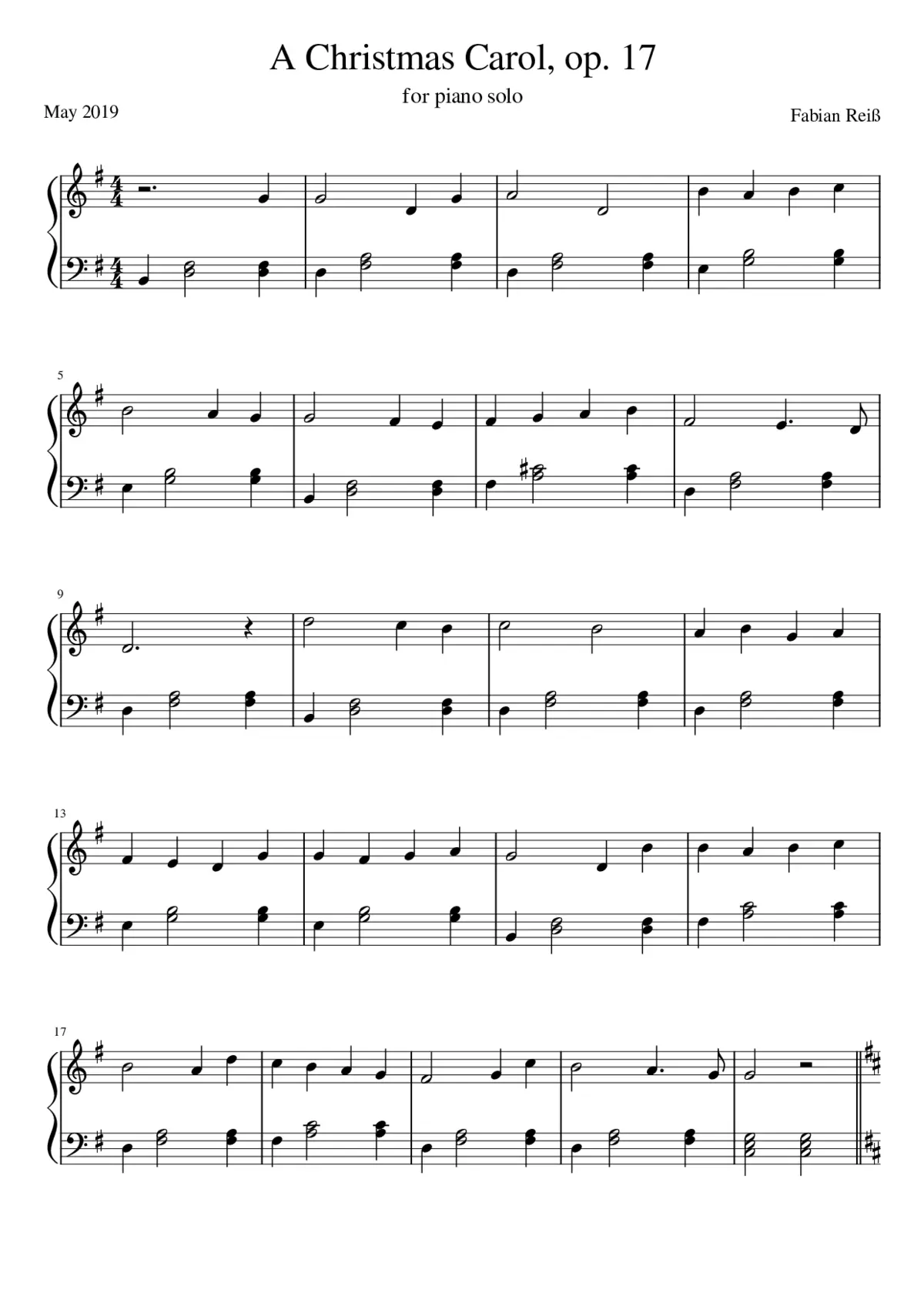 A Christmas Carol op. 17 - Page 1
