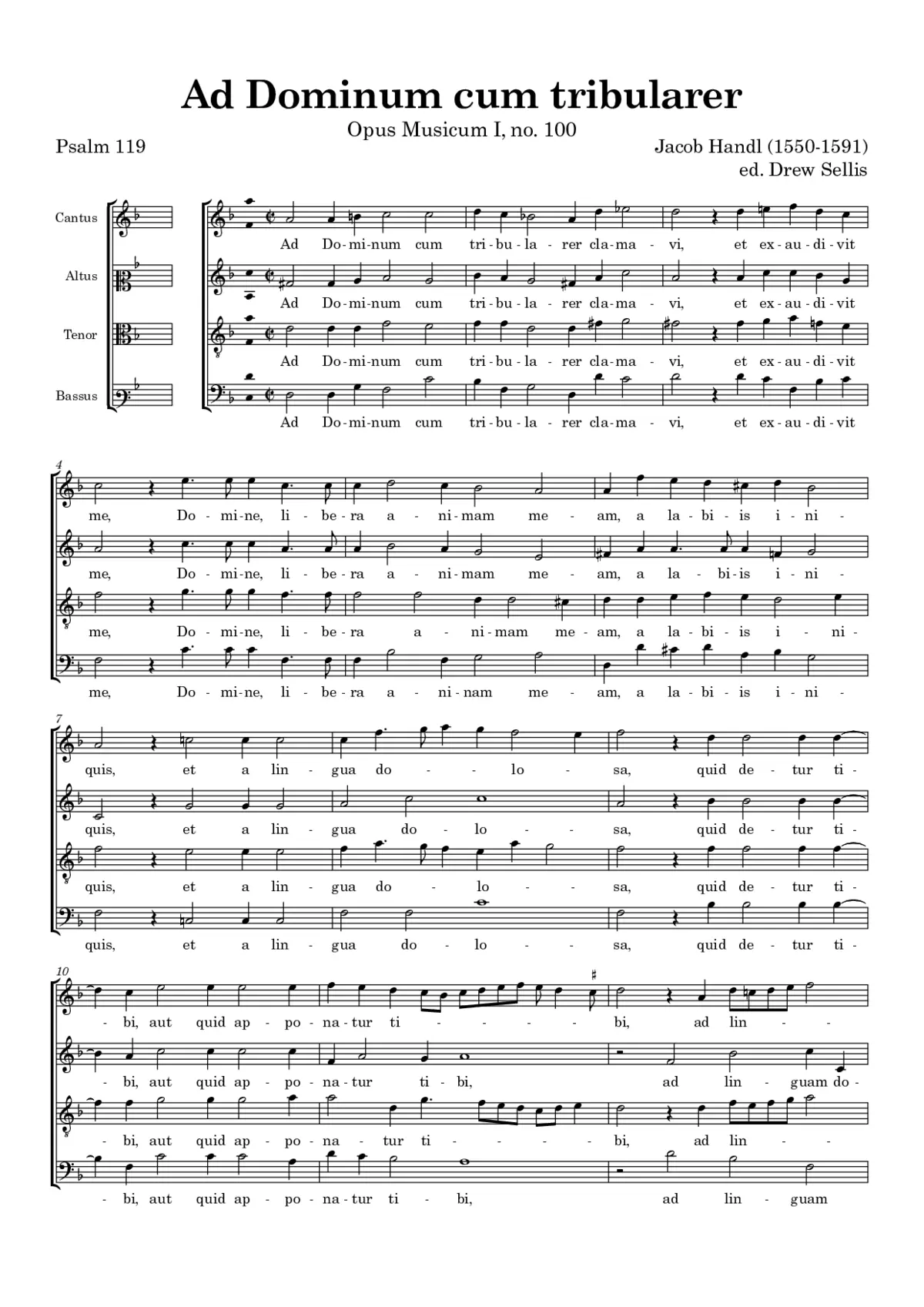 Ad Dominum cum tribularer - Page 1