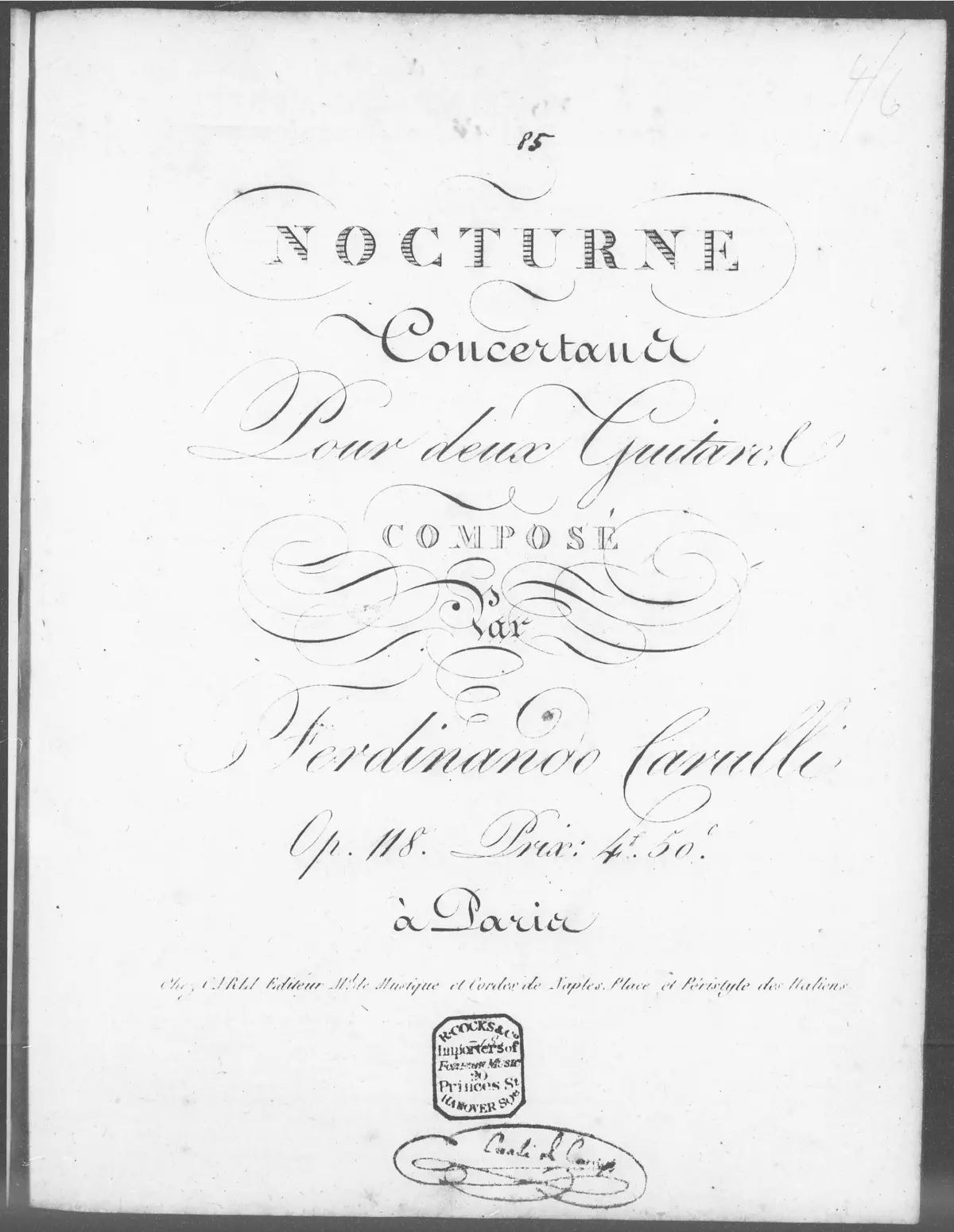 Nocturne concertante pour 2 Guitares - Page 1