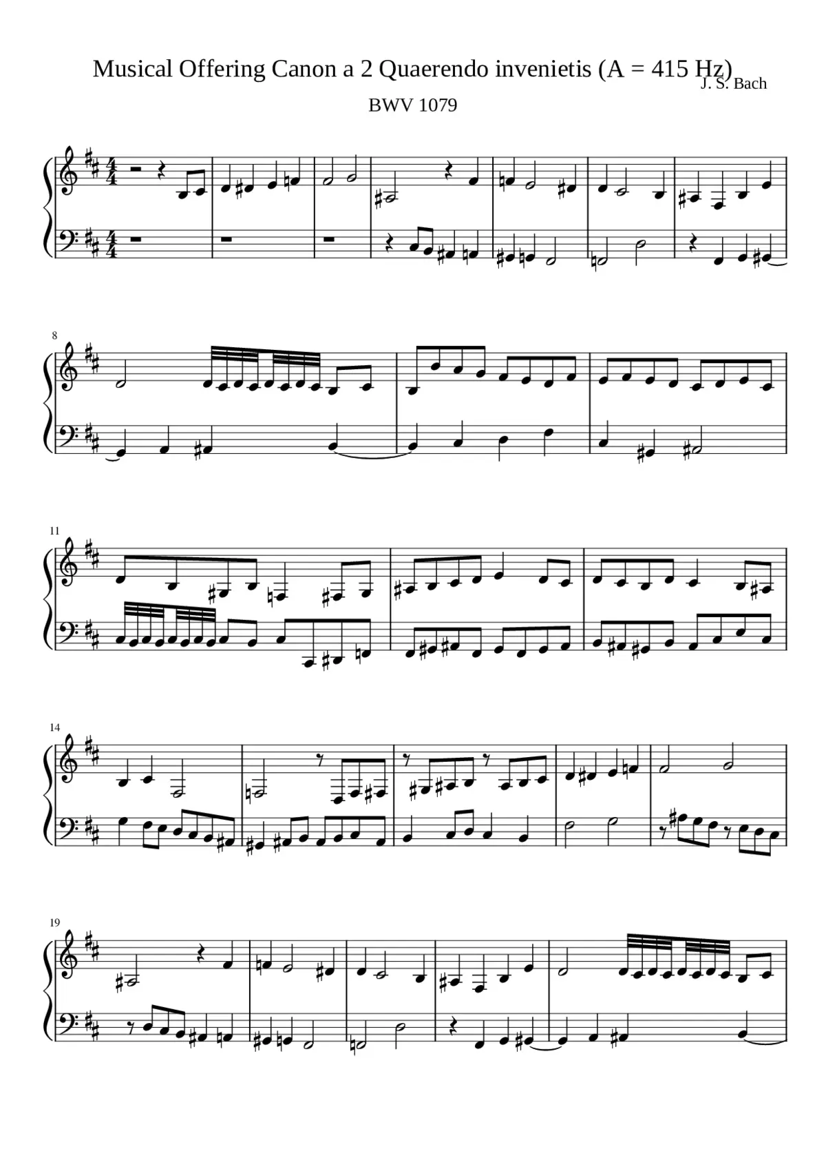 Musikalisches Opfer BWV 1079 - Page 1