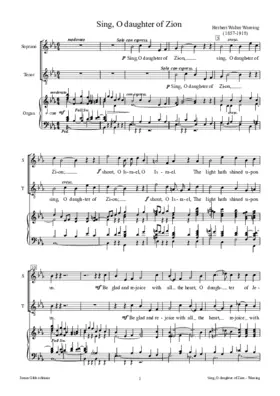 Sing, O daughter of Zion