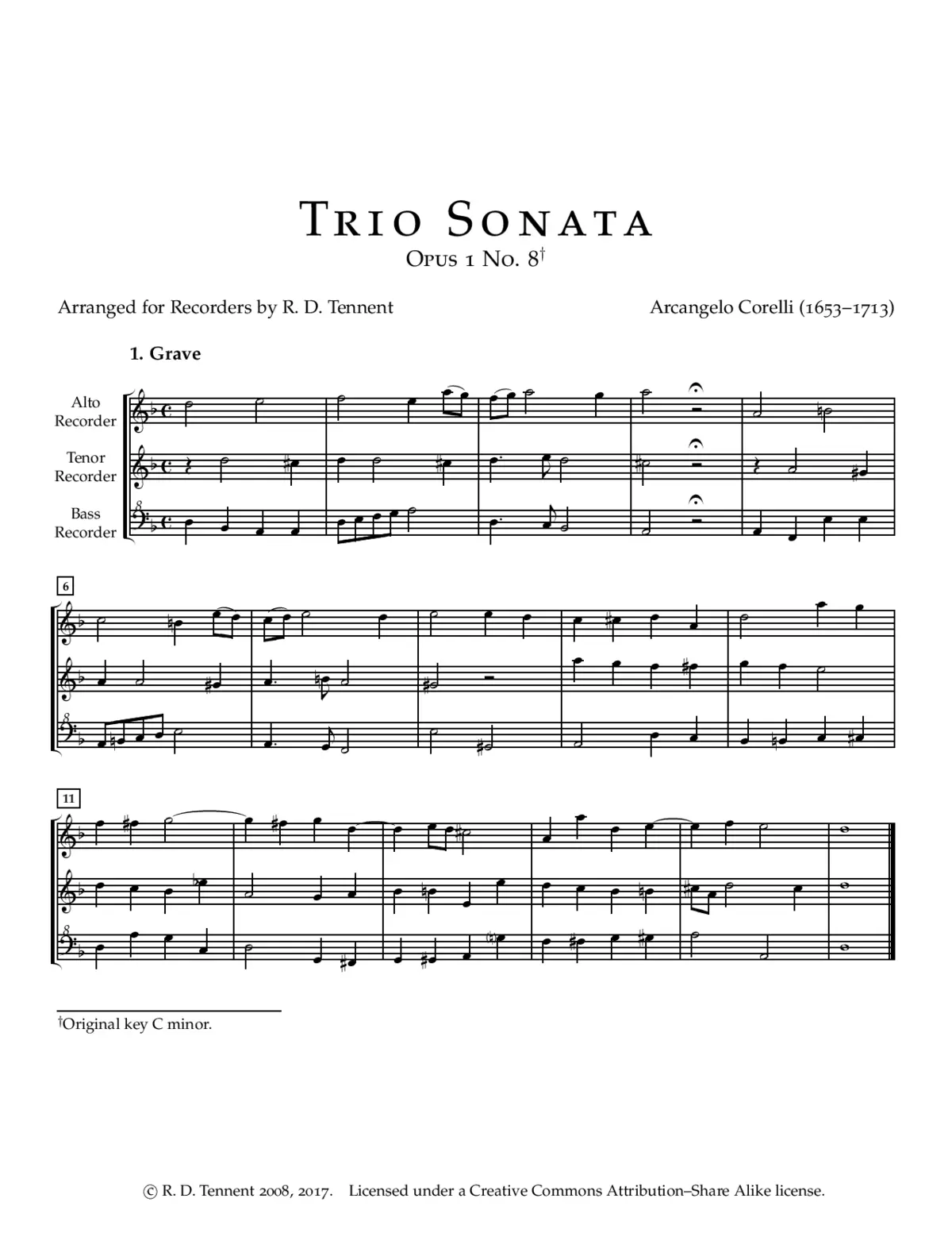 Trio Sonata in C minor - Page 1
