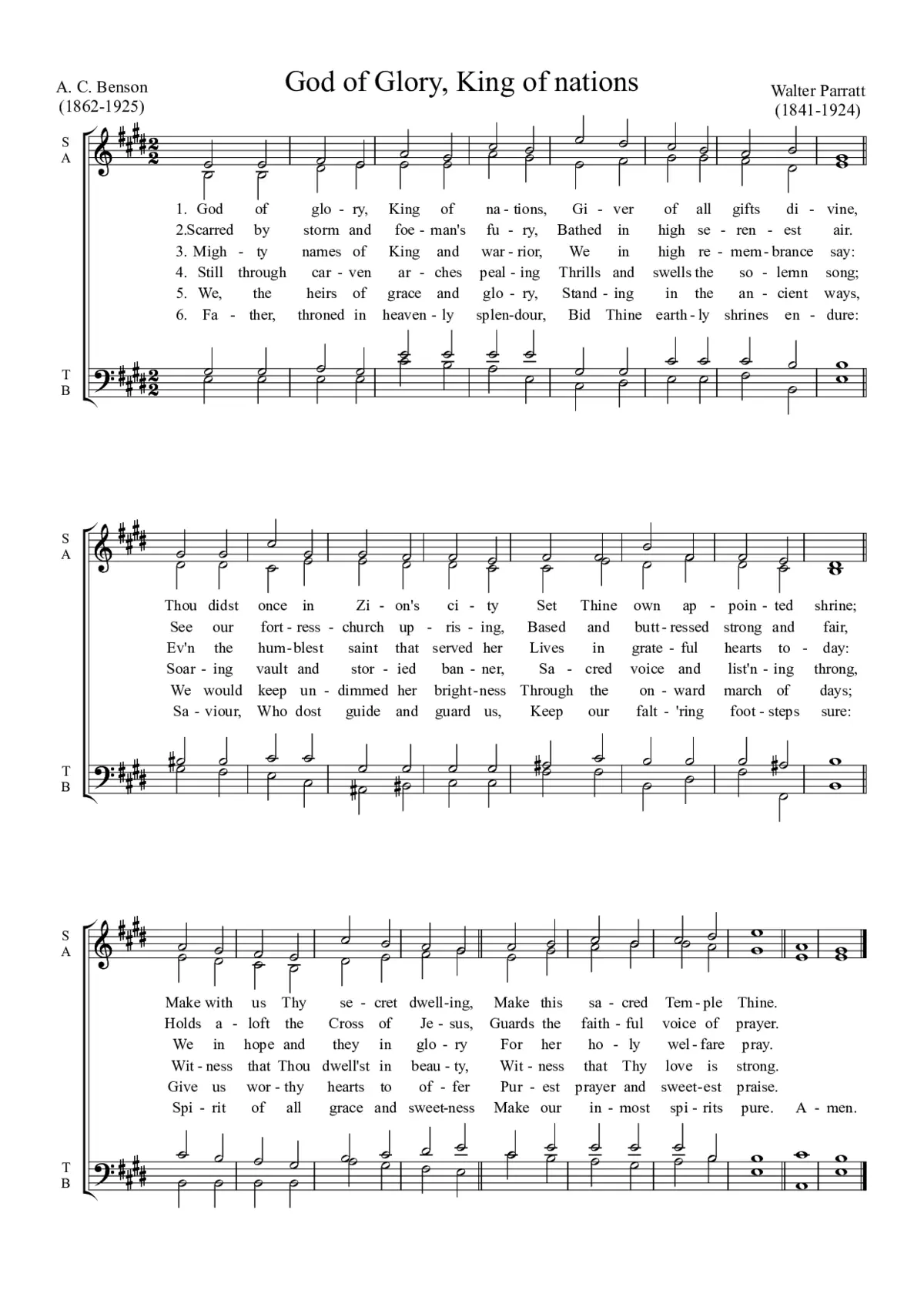 God of glory, King of nations - Page 1