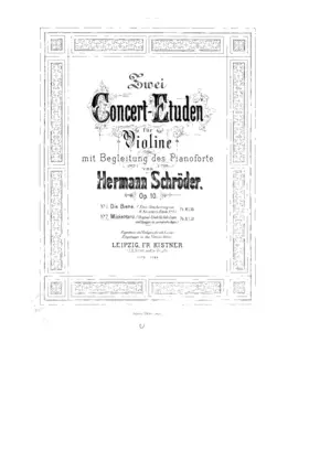 Zwei Concert-Etuden für Violine mit Begleitung des Pianoforte