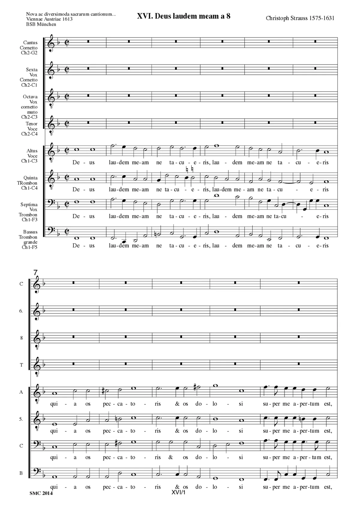 Deus laudem meam a 8 - Page 1