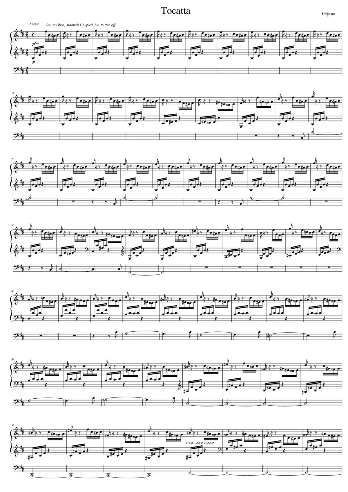 Tocatta - Gigout - Page 1