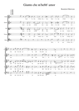 Giunto che m'hebb' amor