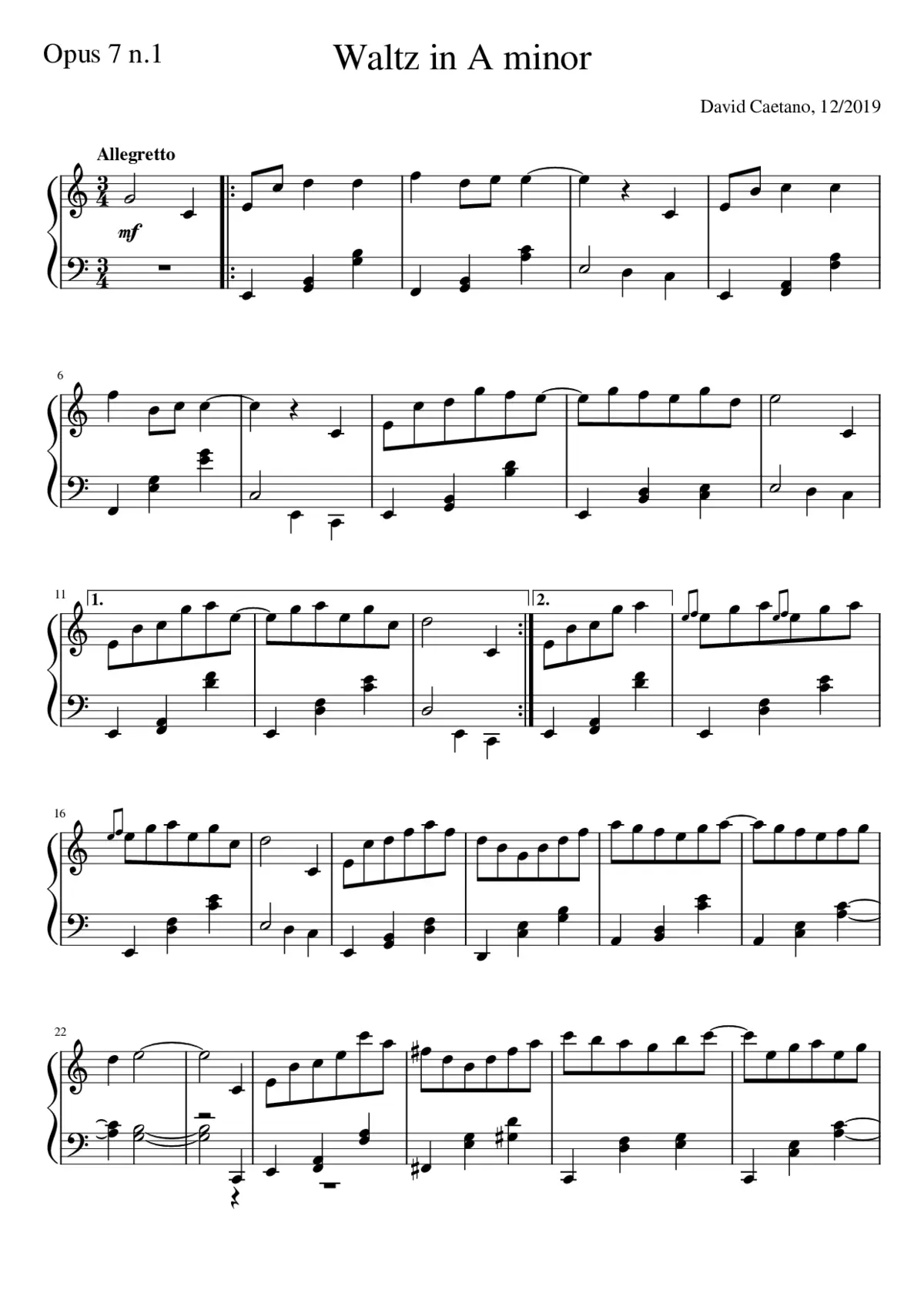 Waltz in A minor - Page 1