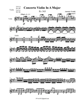 Violin Concerto in A major