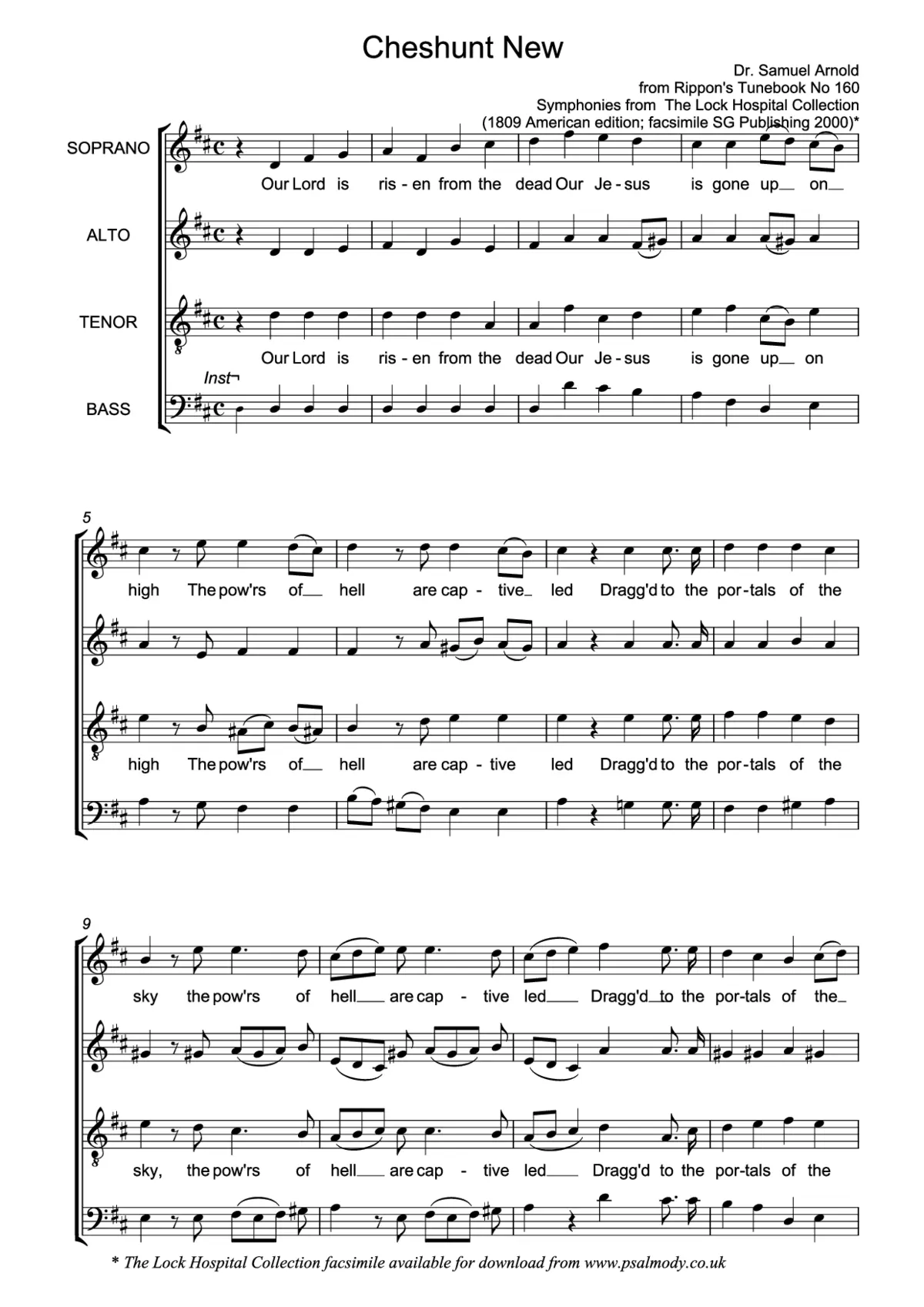 Cheshunt New (Our Lord is risen from the dead) - Page 1