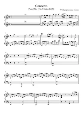 Piano Concerto No.19 in F major K.459