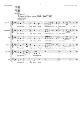 Tröstet tröstet mein Volk SWV 382