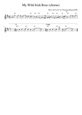 My Wild Irish Rose (chorus)