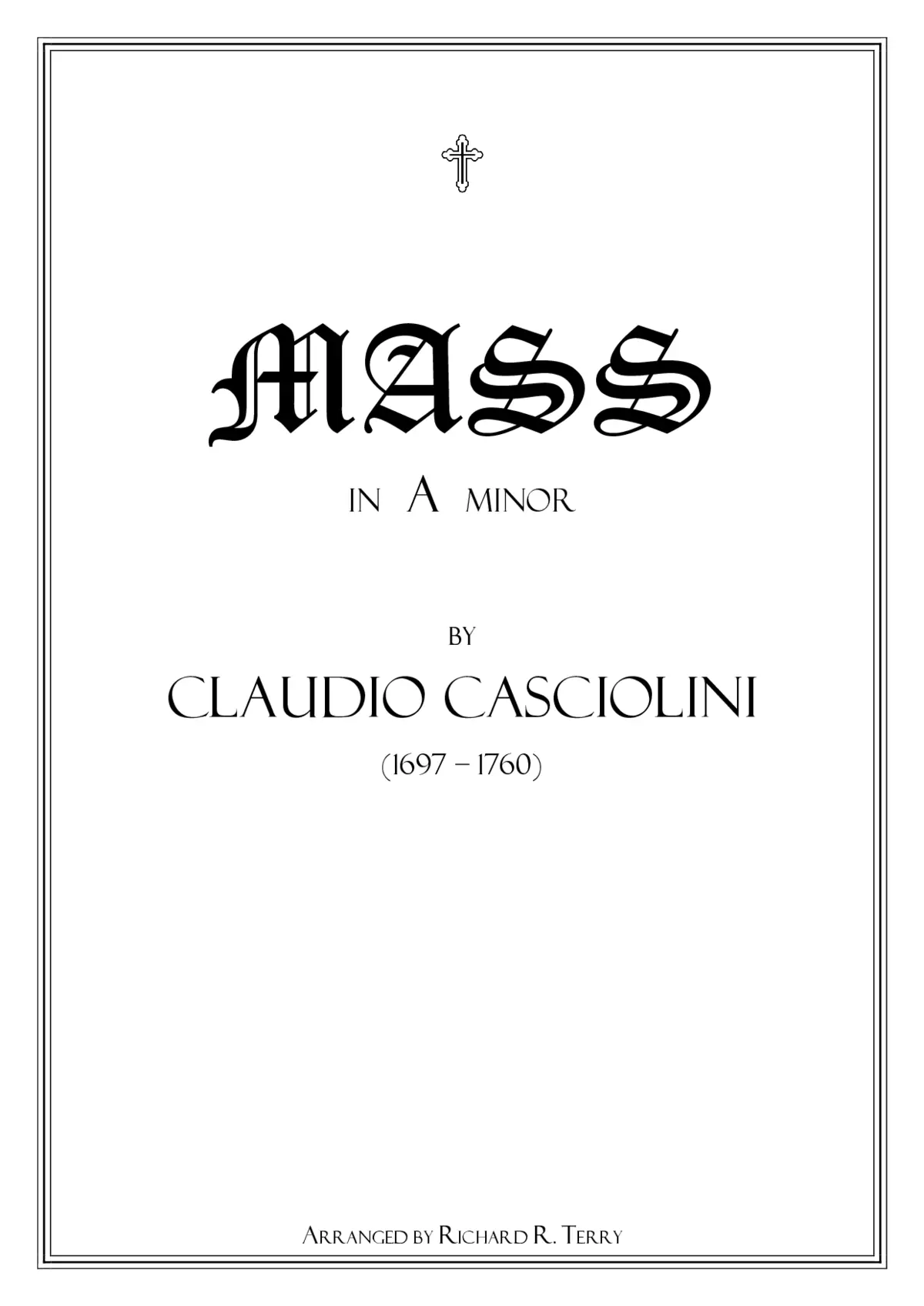 Mass in A minor - Page 1