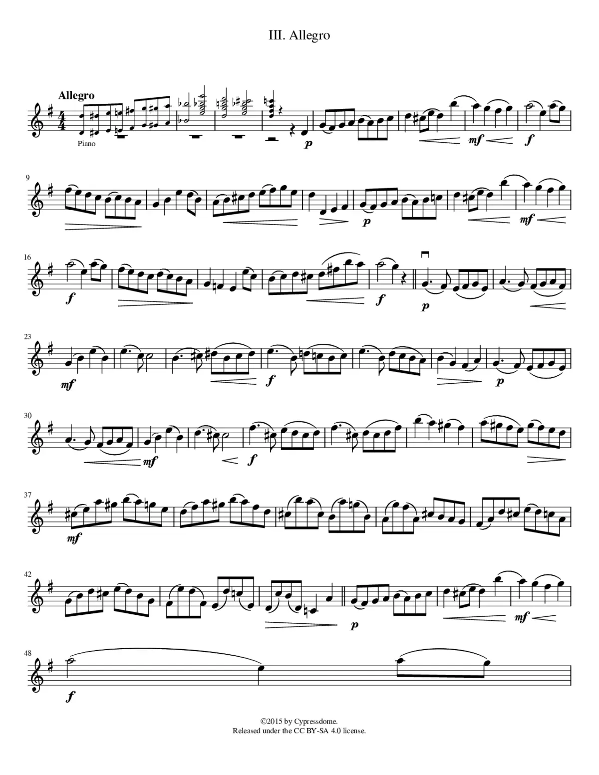 Violin Concerto No.1 Op.34 - Page 1