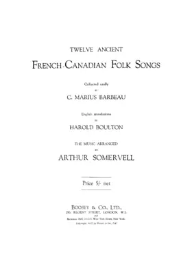 12 Ancient Canadian-French Folk Songs