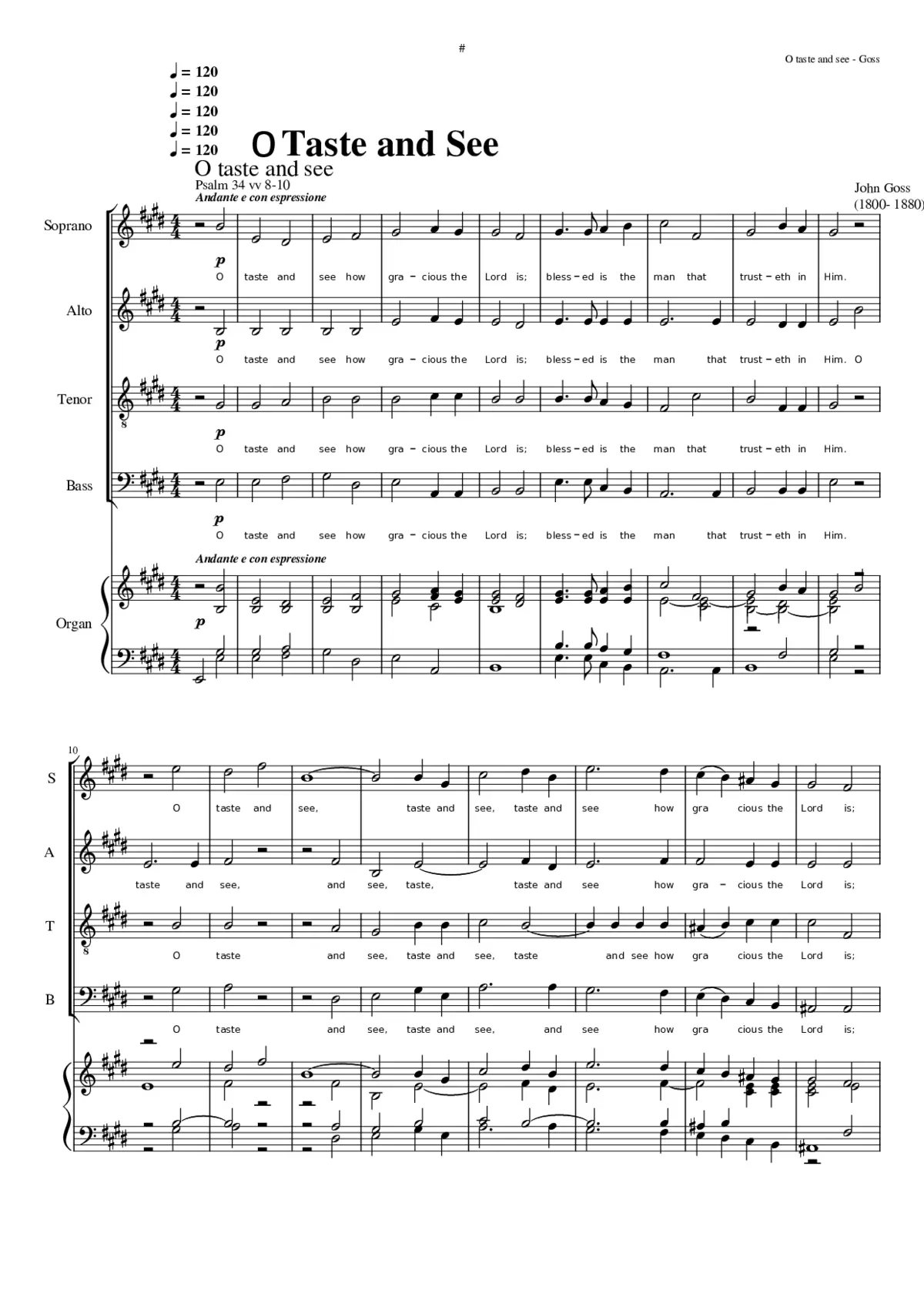 O taste and see - Page 1