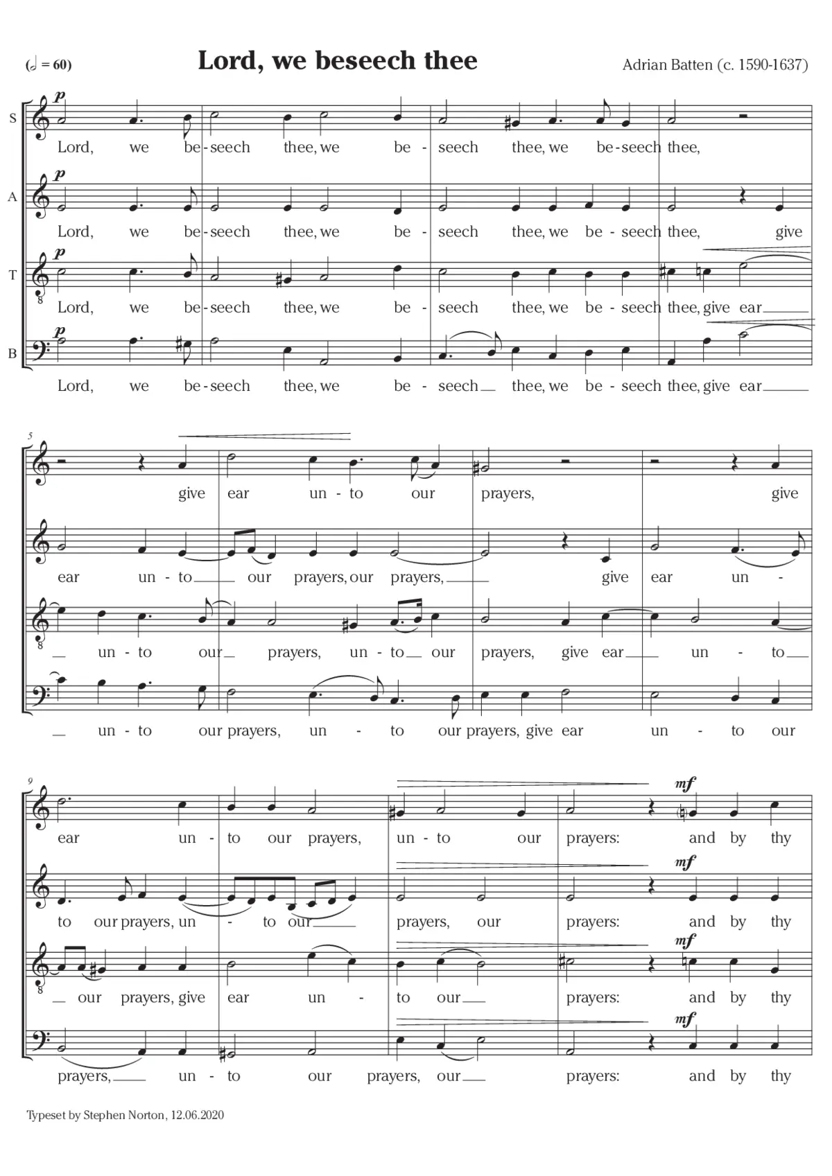 Lord, we beseech thee - Page 1