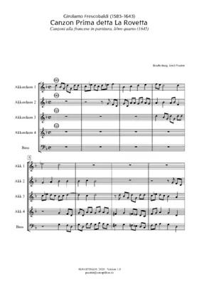Canzon Prima detta La Rovetta