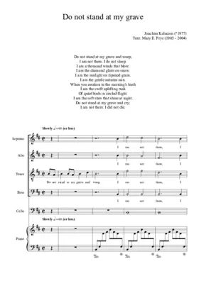 Do not stand at my grave